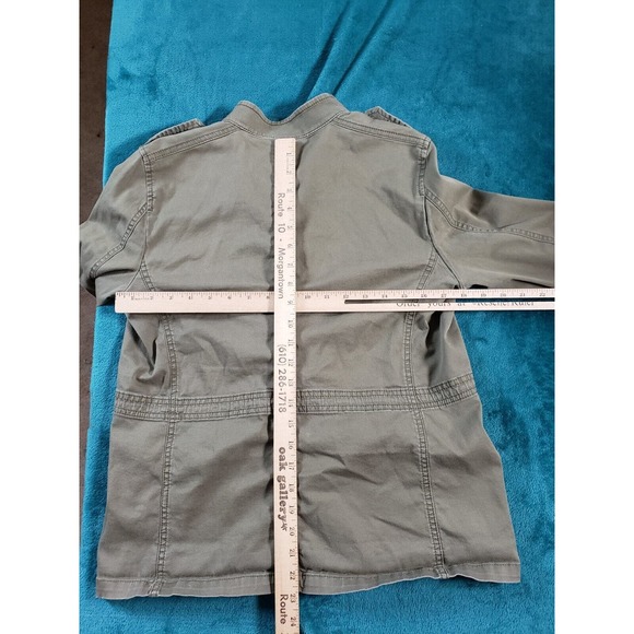 Express Military Jacket Womens Green Button Heavy Ladies Utility Sz Medium - Picture 7 of 8